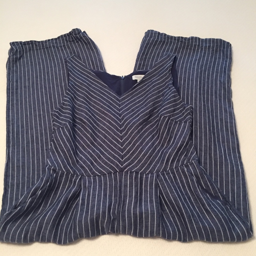 Rachel Zoe Linen Chambray Jumpsuit. size 6 - Picture 10 of 11